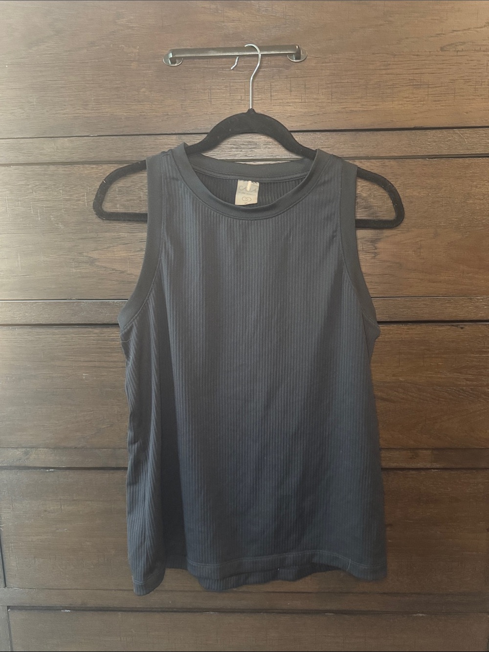 Calia Classic Ribbed Sleeveless Tank Top - Black